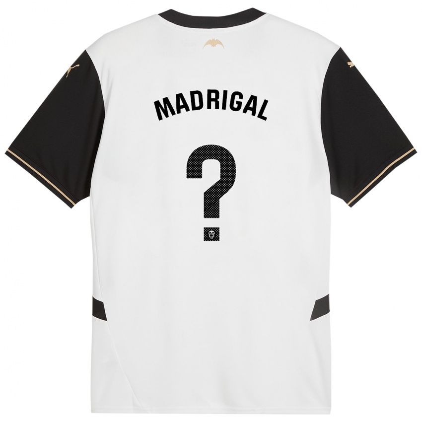 Enfant Maillot Warren Madrigal #0 Blanc Noir Tenues Domicile 2024/25 T-Shirt Belgique