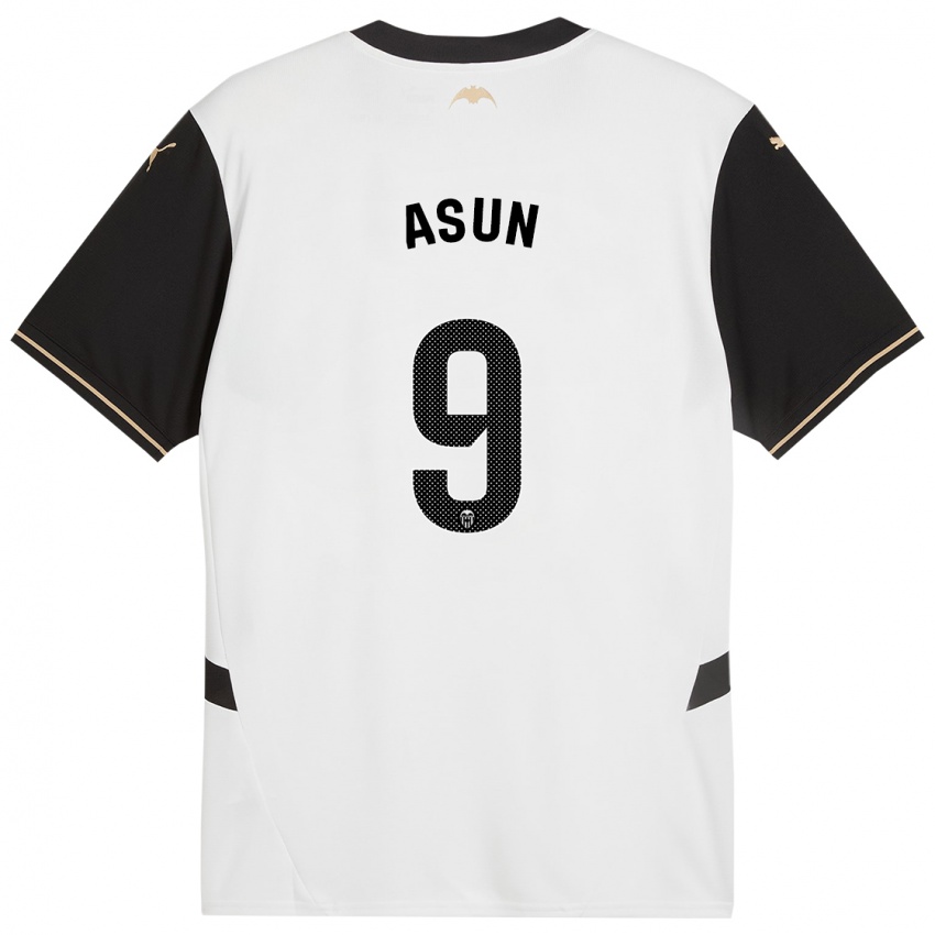 Enfant Maillot Asun #9 Blanc Noir Tenues Domicile 2024/25 T-Shirt Belgique