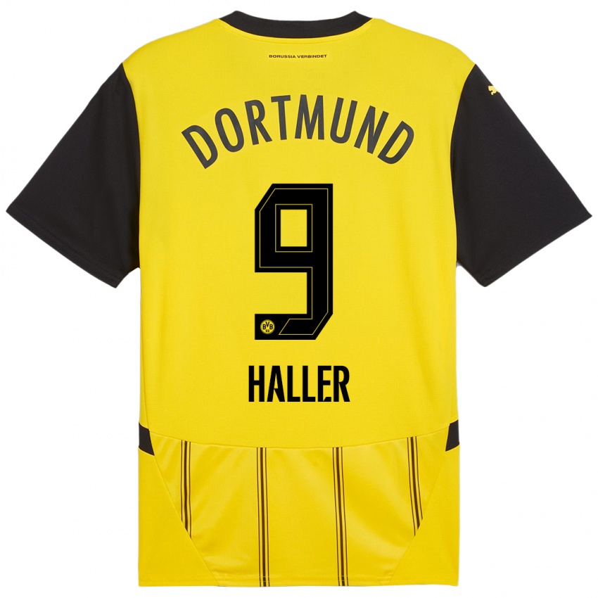 Kinderen Sebastien Haller #9 Geel Zwart Thuisshirt Thuistenue 2024/25 T-Shirt België