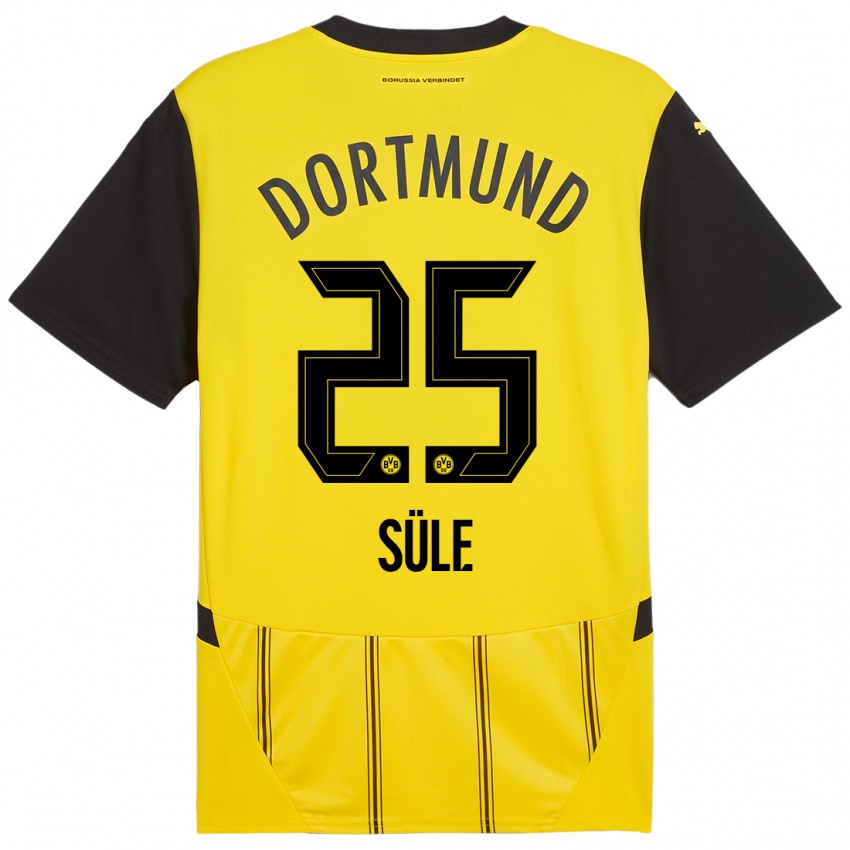 Enfant Maillot Niklas Sule #25 Jaune Noir Tenues Domicile 2024/25 T-Shirt Belgique