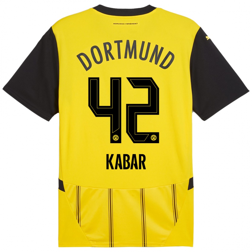 Enfant Maillot Almugera Kabar #42 Jaune Noir Tenues Domicile 2024/25 T-Shirt Belgique