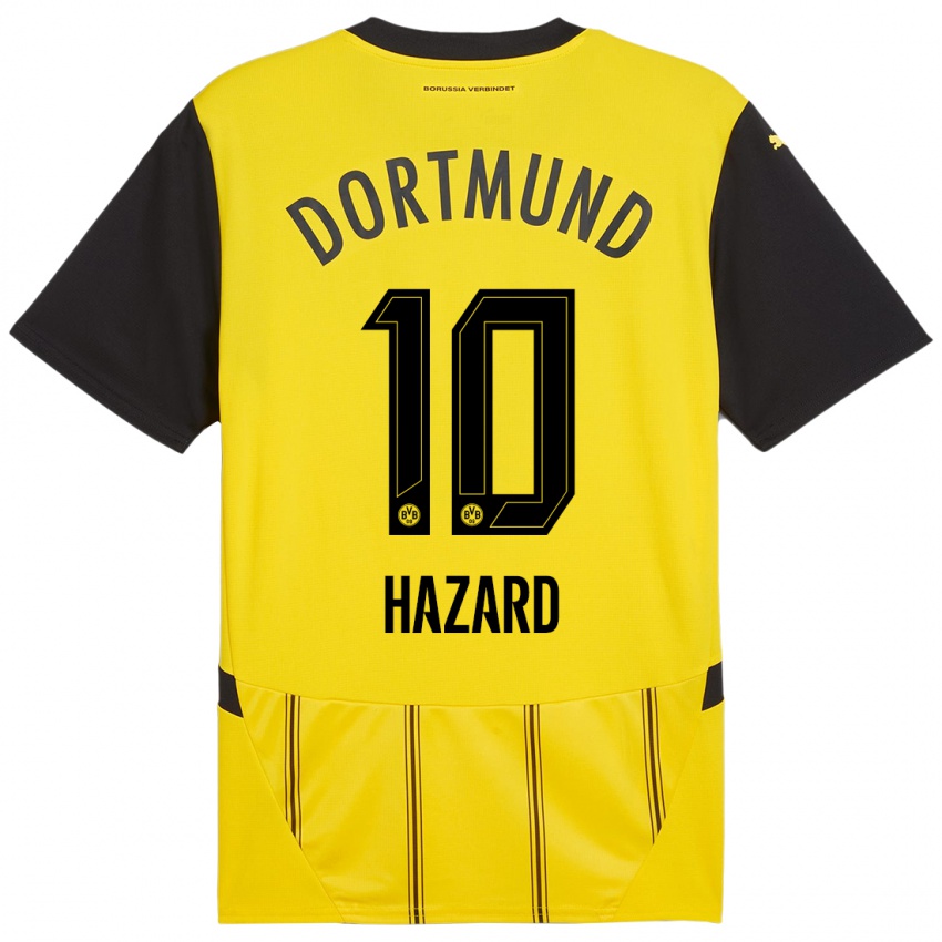 Kinderen Thorgan Hazard #10 Geel Zwart Thuisshirt Thuistenue 2024/25 T-Shirt België