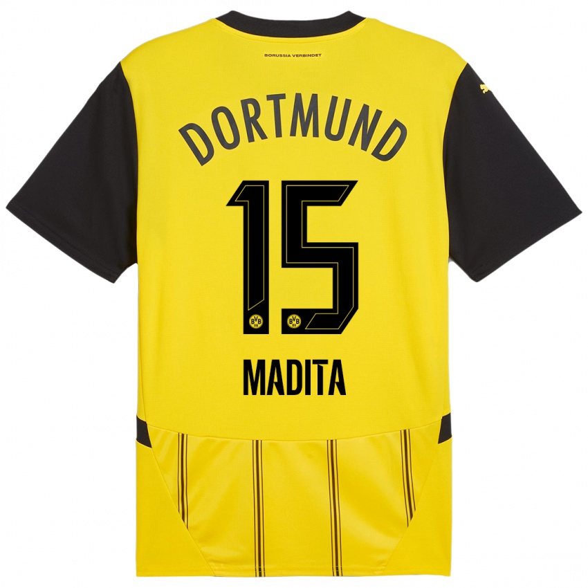 Enfant Maillot Kohorst Madita #15 Jaune Noir Tenues Domicile 2024/25 T-Shirt Belgique