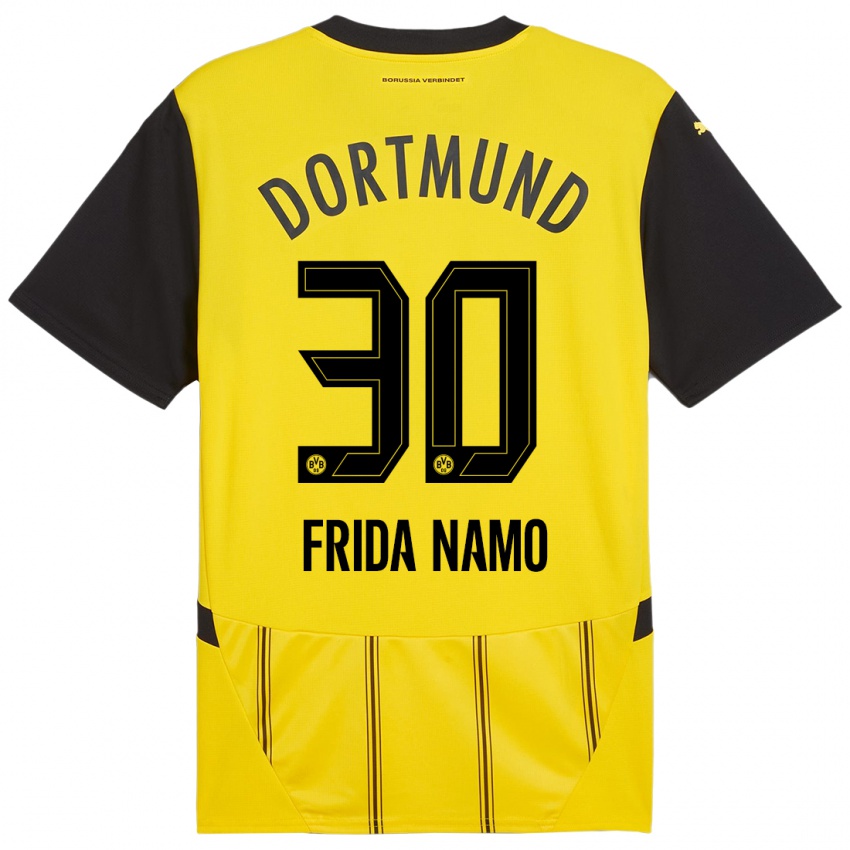 Enfant Maillot Ronning Frida Namo #30 Jaune Noir Tenues Domicile 2024/25 T-Shirt Belgique