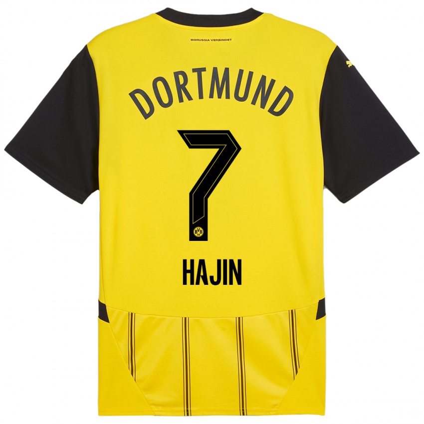 Enfant Maillot So Hajin #7 Jaune Noir Tenues Domicile 2024/25 T-Shirt Belgique