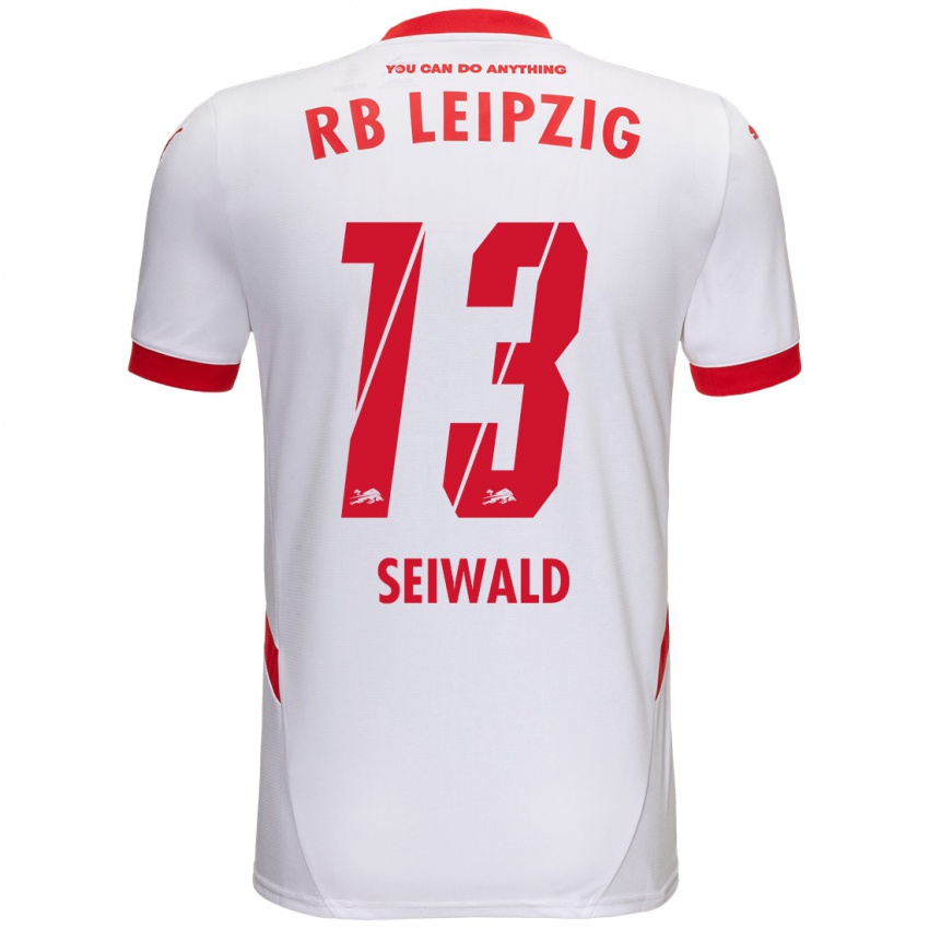 Kinder Nicolas Seiwald #13 Weiß Rot Heimtrikot Trikot 2024/25 T-Shirt Belgien