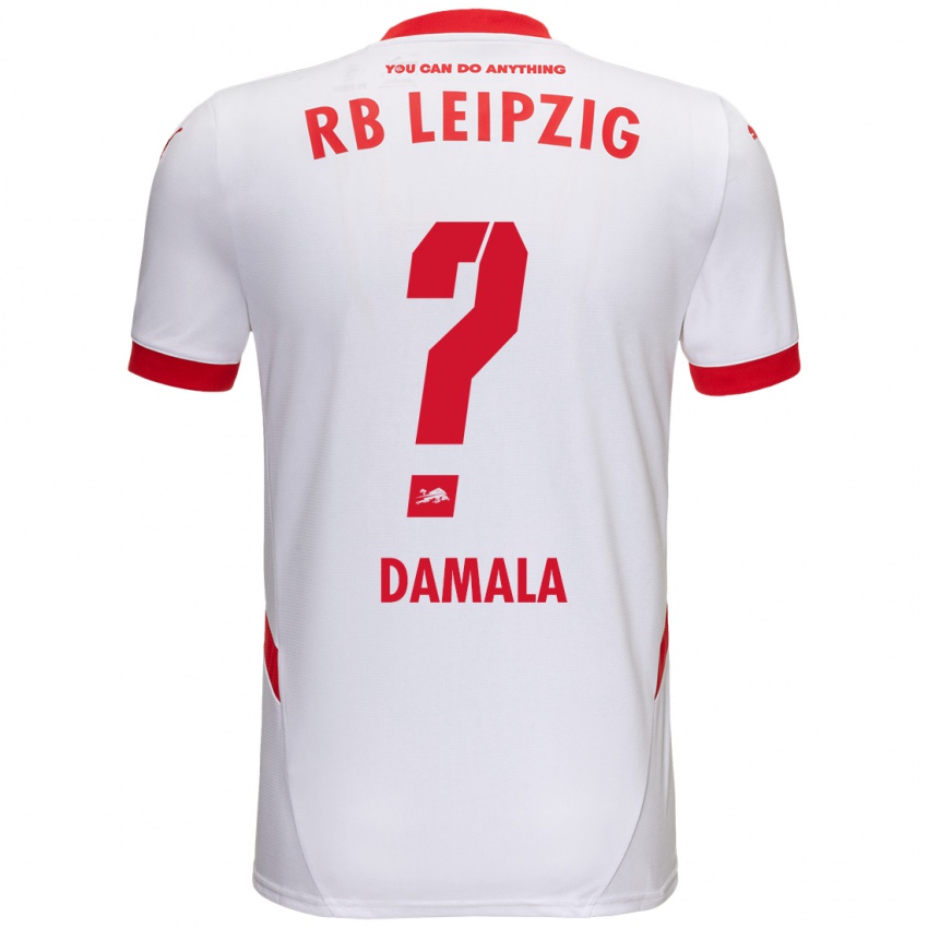 Enfant Maillot Bilal Damala #0 Blanc Rouge Tenues Domicile 2024/25 T-Shirt Belgique