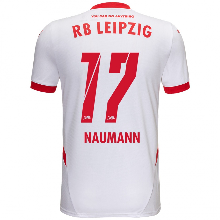 Enfant Maillot Carlos Naumann #17 Blanc Rouge Tenues Domicile 2024/25 T-Shirt Belgique