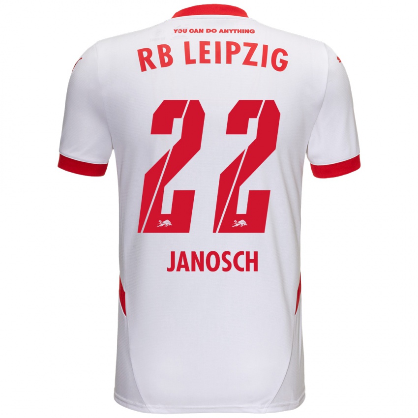 Kinderen Luca Janosch #22 Wit Rood Thuisshirt Thuistenue 2024/25 T-Shirt België