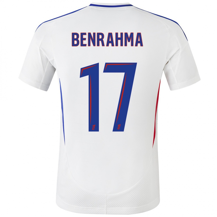 Enfant Maillot Said Benrahma #17 Blanc Bleu Tenues Domicile 2024/25 T-Shirt Belgique