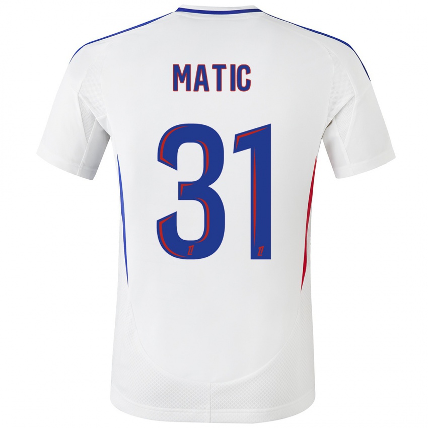 Kinderen Nemanja Matic #31 Wit Blauw Thuisshirt Thuistenue 2024/25 T-Shirt België