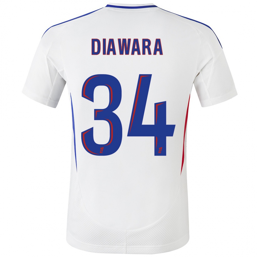 Kinderen Mahamadou Diawara #34 Wit Blauw Thuisshirt Thuistenue 2024/25 T-Shirt België