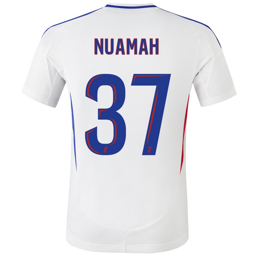 Kinderen Ernest Nuamah #37 Wit Blauw Thuisshirt Thuistenue 2024/25 T-Shirt België