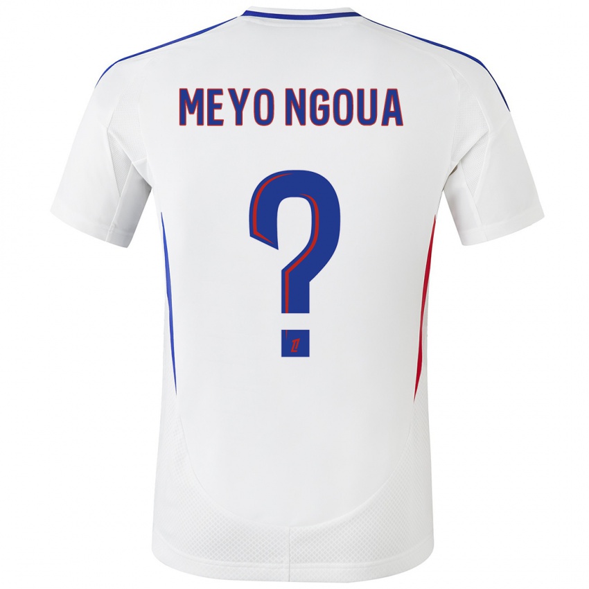 Kinderen Bryan Meyo Ngoua #0 Wit Blauw Thuisshirt Thuistenue 2024/25 T-Shirt België