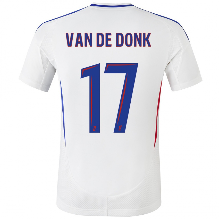 Kinderen Danielle Van De Donk #17 Wit Blauw Thuisshirt Thuistenue 2024/25 T-Shirt België