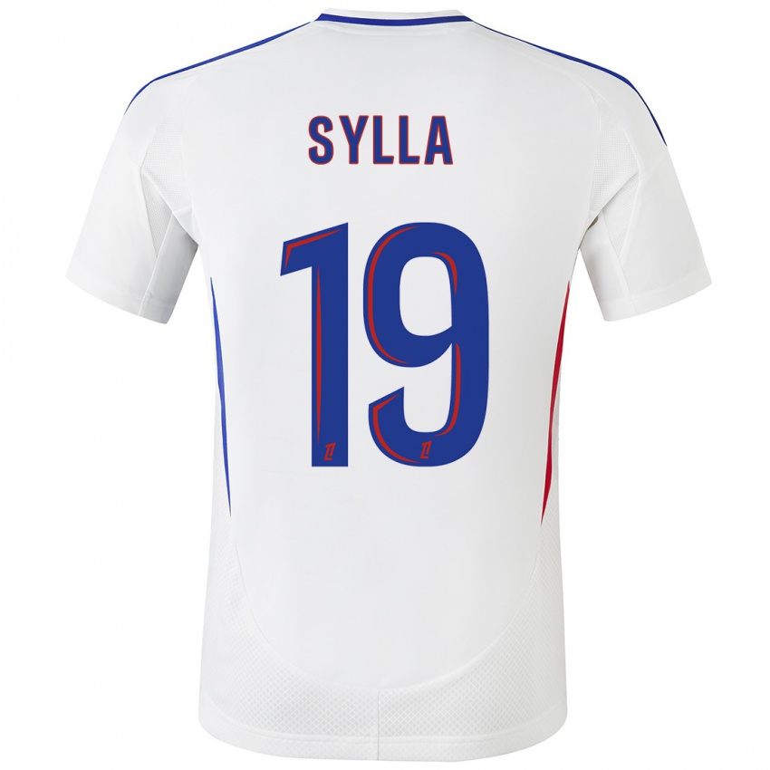 Enfant Maillot Kysha Sylla #19 Blanc Bleu Tenues Domicile 2024/25 T-Shirt Belgique