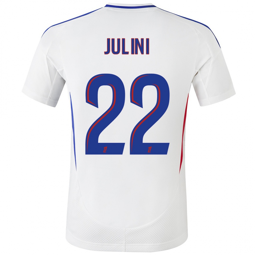 Enfant Maillot Sally Julini #22 Blanc Bleu Tenues Domicile 2024/25 T-Shirt Belgique