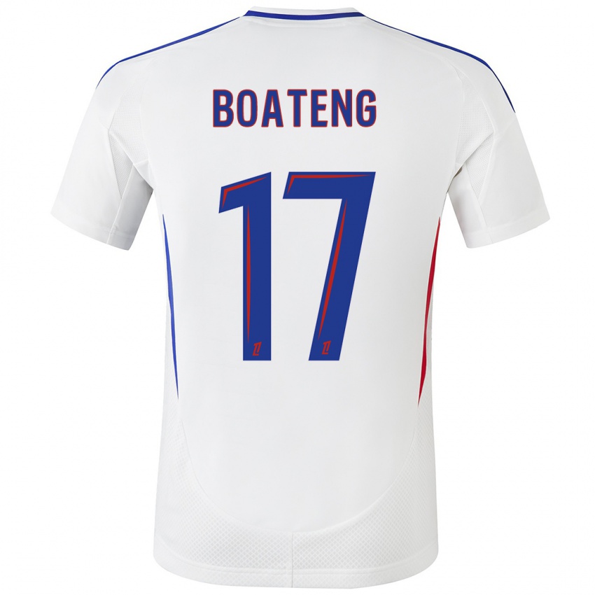 Kinderen Jerome Boateng #17 Wit Blauw Thuisshirt Thuistenue 2024/25 T-Shirt België