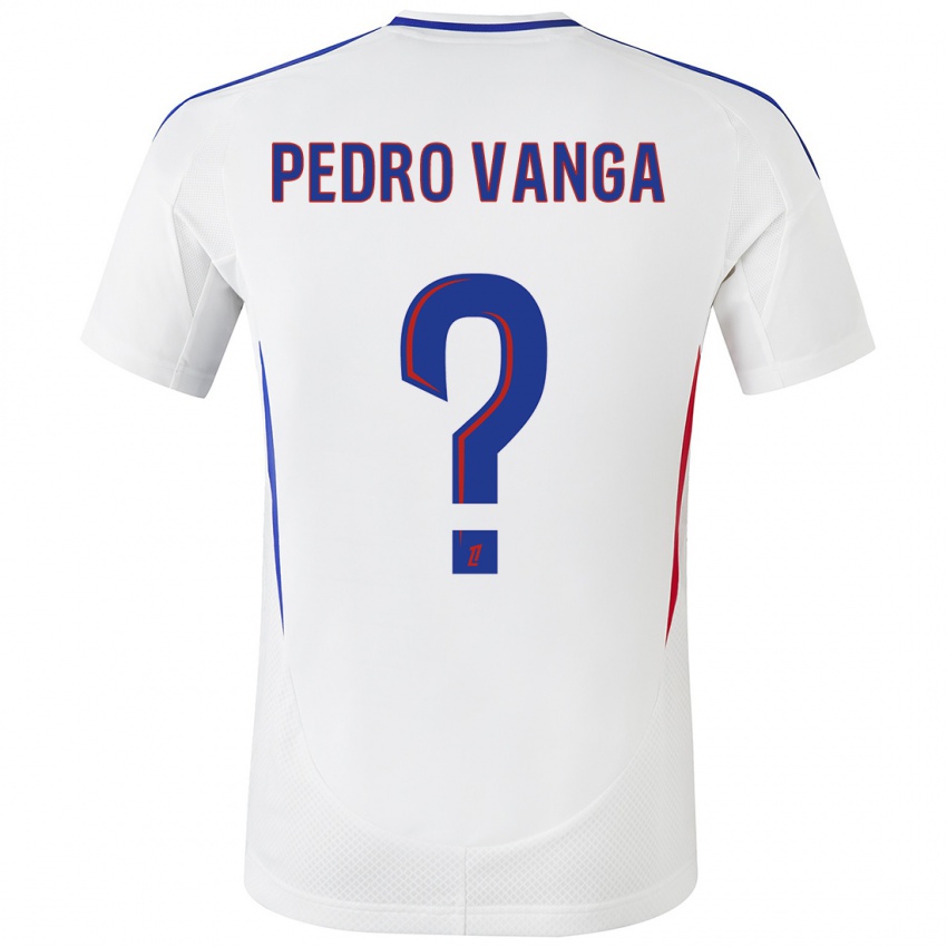 Enfant Maillot Emerson Pedro Vanga #0 Blanc Bleu Tenues Domicile 2024/25 T-Shirt Belgique