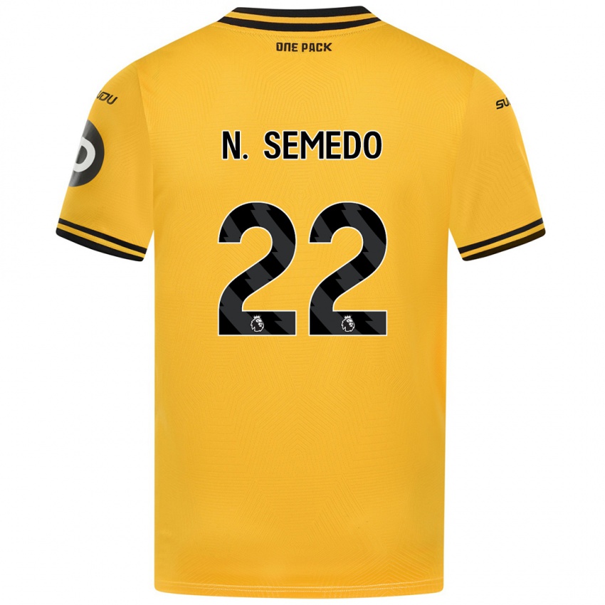 Enfant Maillot Nelson Semedo #22 Jaune Tenues Domicile 2024/25 T-Shirt Belgique