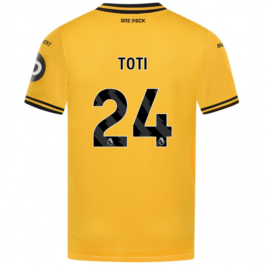 Enfant Maillot Toti #24 Jaune Tenues Domicile 2024/25 T-Shirt Belgique