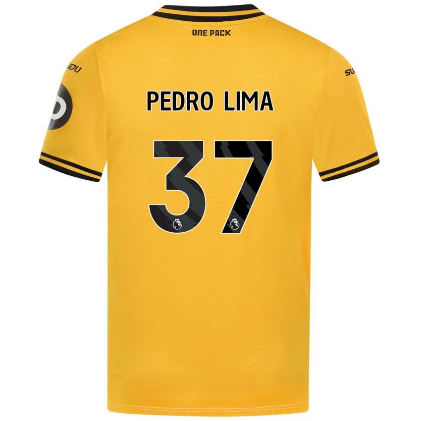 Enfant Maillot Pedro Lima #37 Jaune Tenues Domicile 2024/25 T-Shirt Belgique