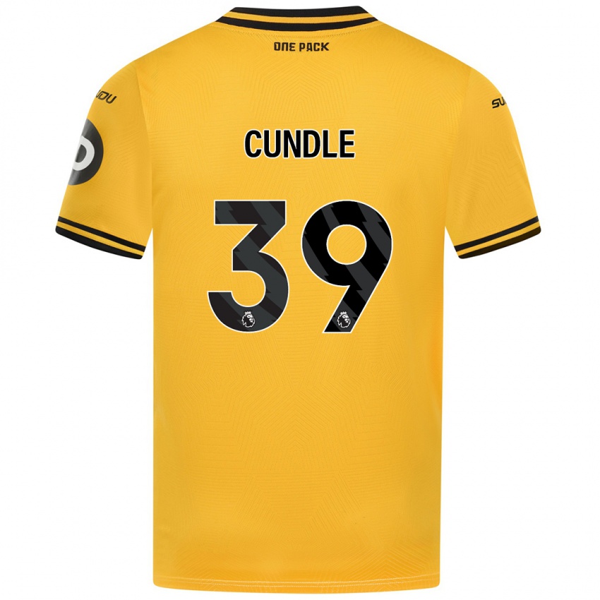 Enfant Maillot Luke Cundle #39 Jaune Tenues Domicile 2024/25 T-Shirt Belgique