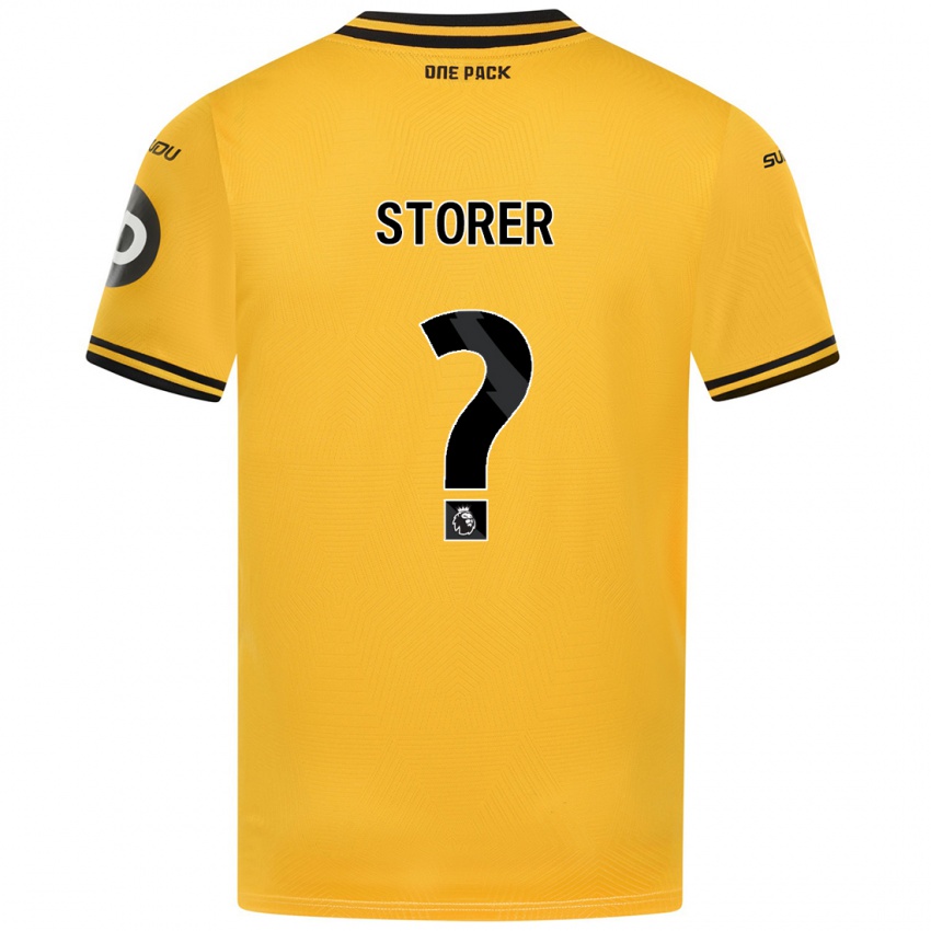 Enfant Maillot James Storer #0 Jaune Tenues Domicile 2024/25 T-Shirt Belgique