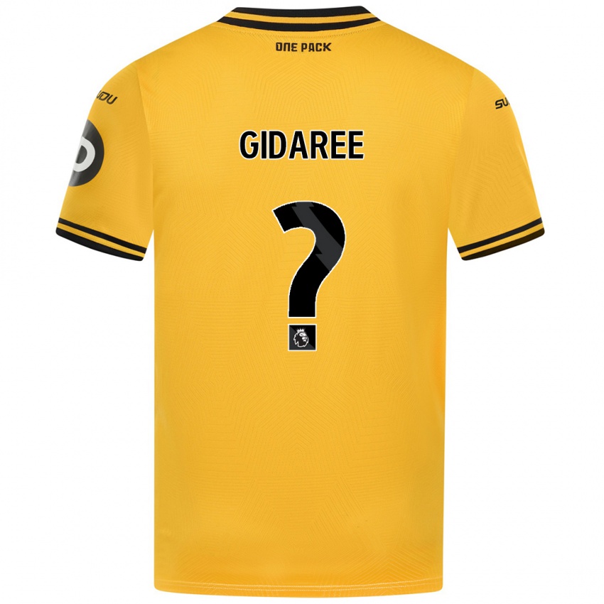 Enfant Maillot Josh Gidaree #0 Jaune Tenues Domicile 2024/25 T-Shirt Belgique