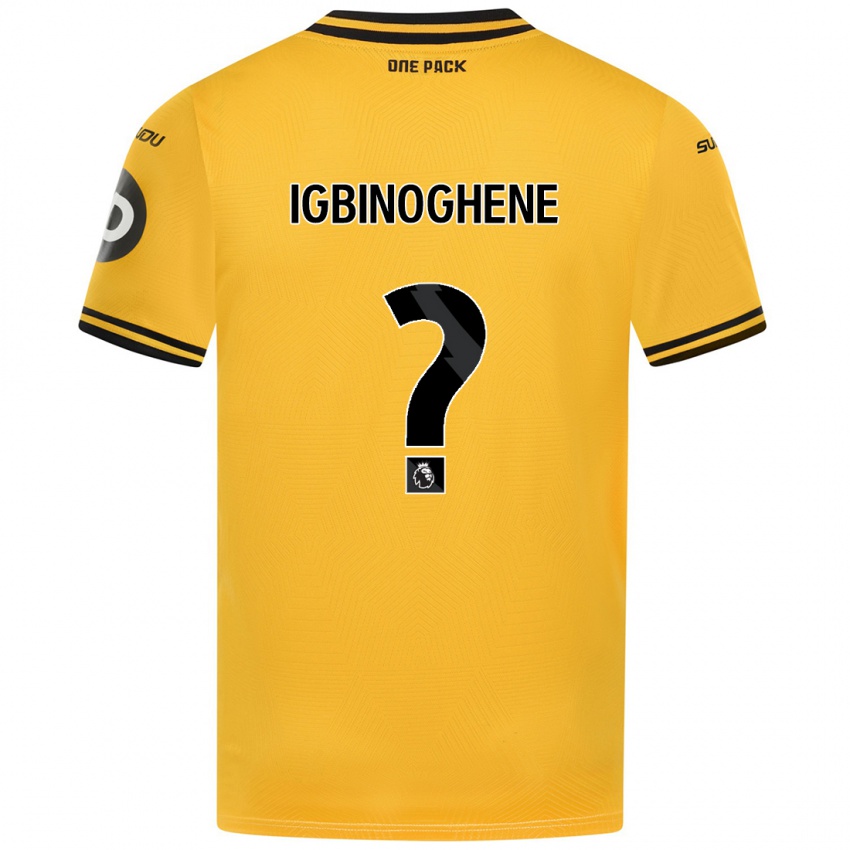 Enfant Maillot Testimony Igbinoghene #0 Jaune Tenues Domicile 2024/25 T-Shirt Belgique