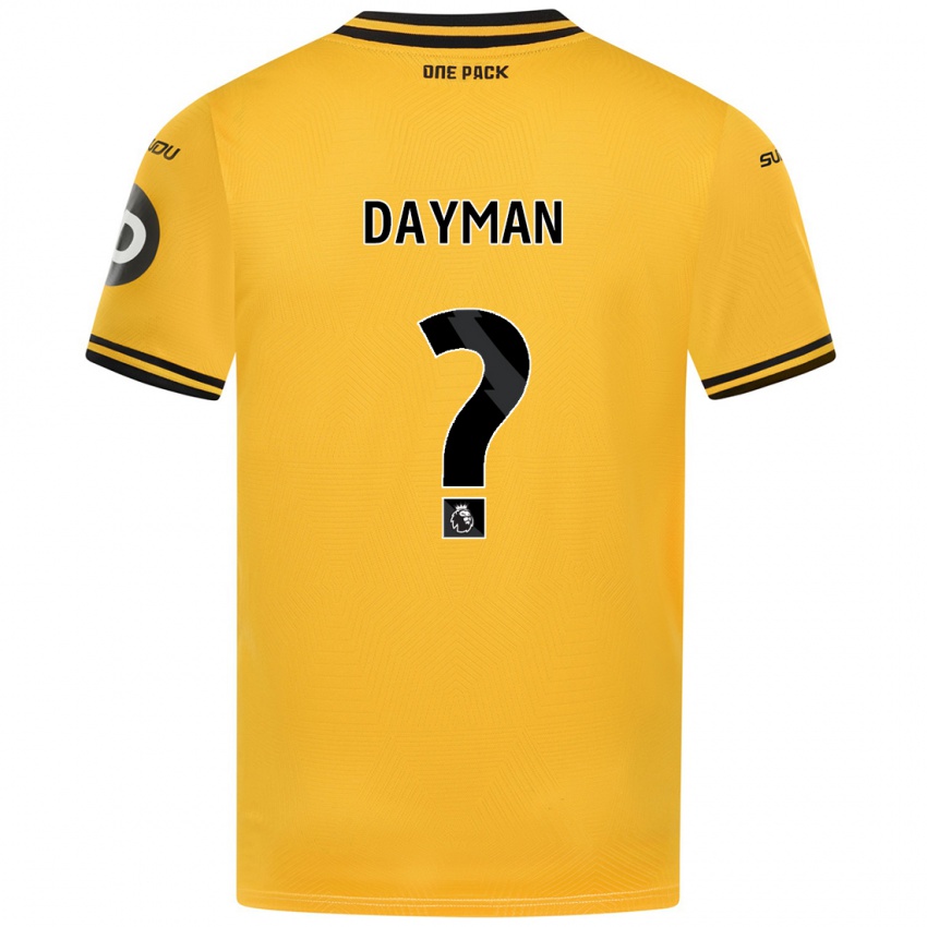 Enfant Maillot Myles Dayman #0 Jaune Tenues Domicile 2024/25 T-Shirt Belgique