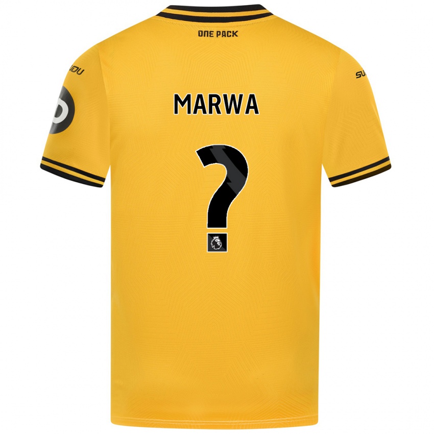 Enfant Maillot Bjørn Marwa #0 Jaune Tenues Domicile 2024/25 T-Shirt Belgique