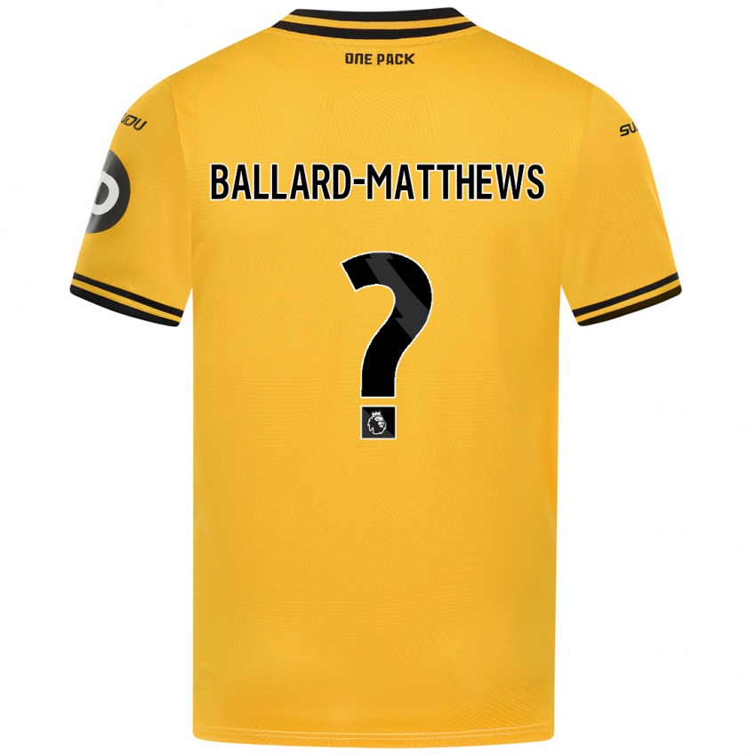 Enfant Maillot Emilio Ballard-Matthews #0 Jaune Tenues Domicile 2024/25 T-Shirt Belgique