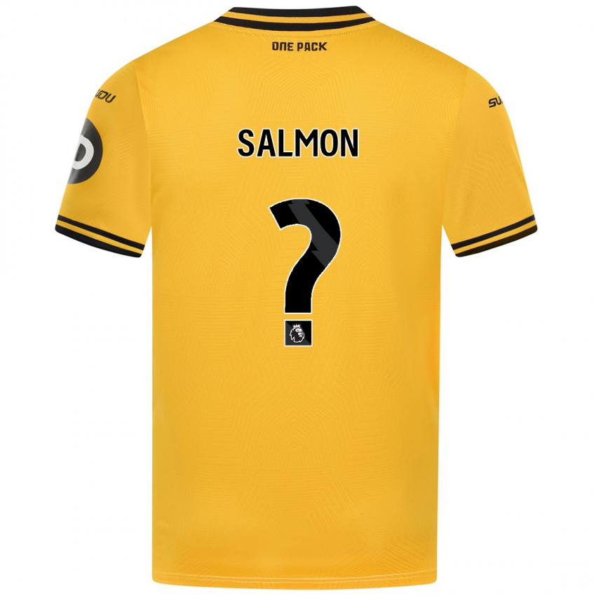 Enfant Maillot Fabian Salmon #0 Jaune Tenues Domicile 2024/25 T-Shirt Belgique