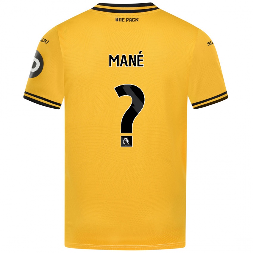 Enfant Maillot Mateus Mané #0 Jaune Tenues Domicile 2024/25 T-Shirt Belgique