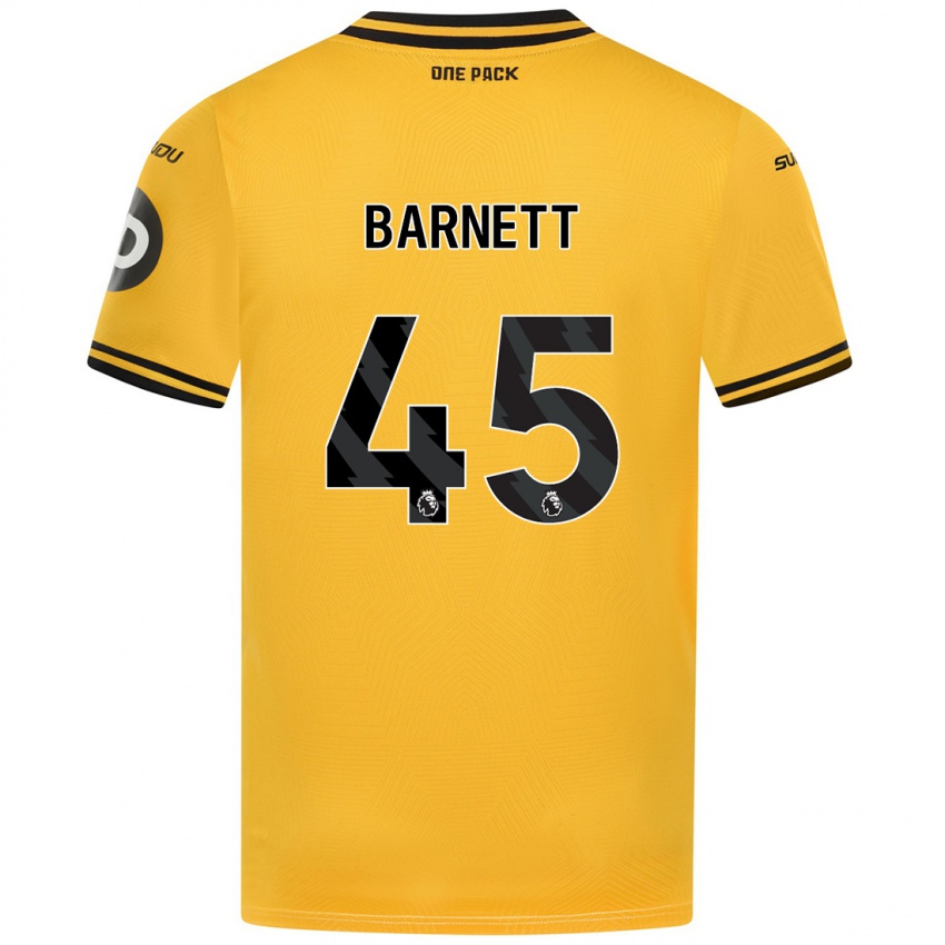 Enfant Maillot Ty Barnett #45 Jaune Tenues Domicile 2024/25 T-Shirt Belgique