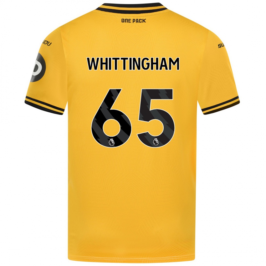 Enfant Maillot Matthew Whittingham #65 Jaune Tenues Domicile 2024/25 T-Shirt Belgique