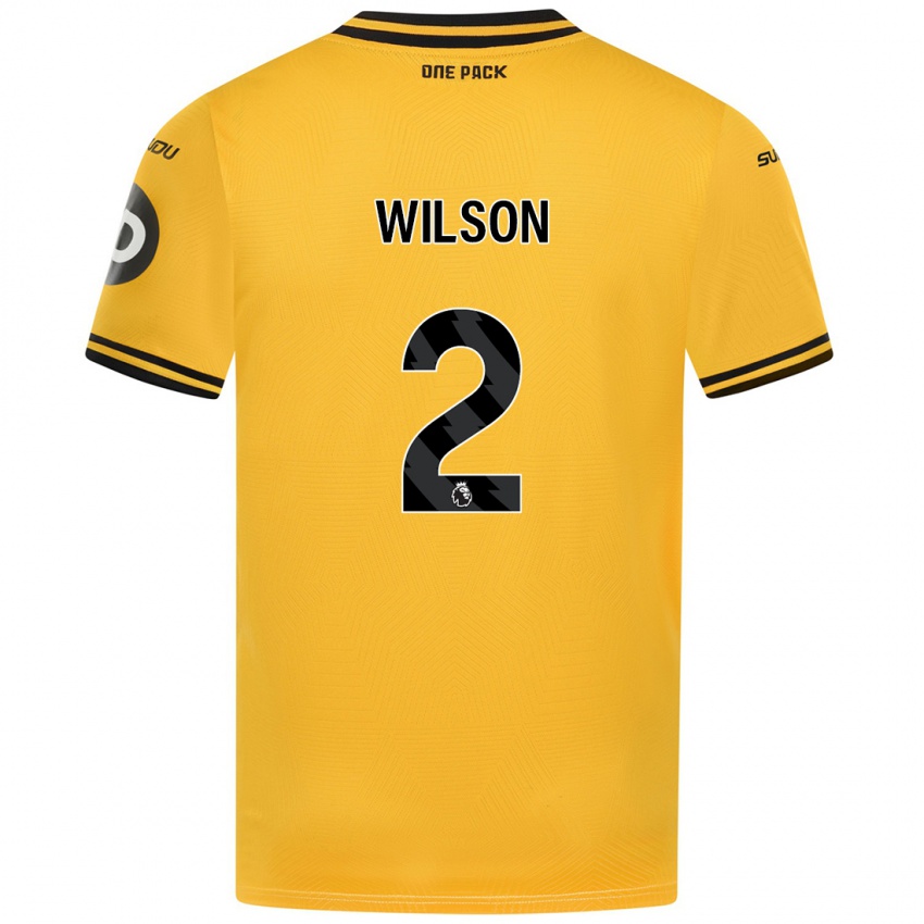 Enfant Maillot Ellie Wilson #2 Jaune Tenues Domicile 2024/25 T-Shirt Belgique