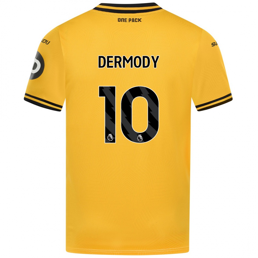 Enfant Maillot Helen Dermody #10 Jaune Tenues Domicile 2024/25 T-Shirt Belgique