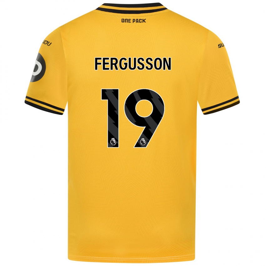 Enfant Maillot Liv Fergusson #19 Jaune Tenues Domicile 2024/25 T-Shirt Belgique