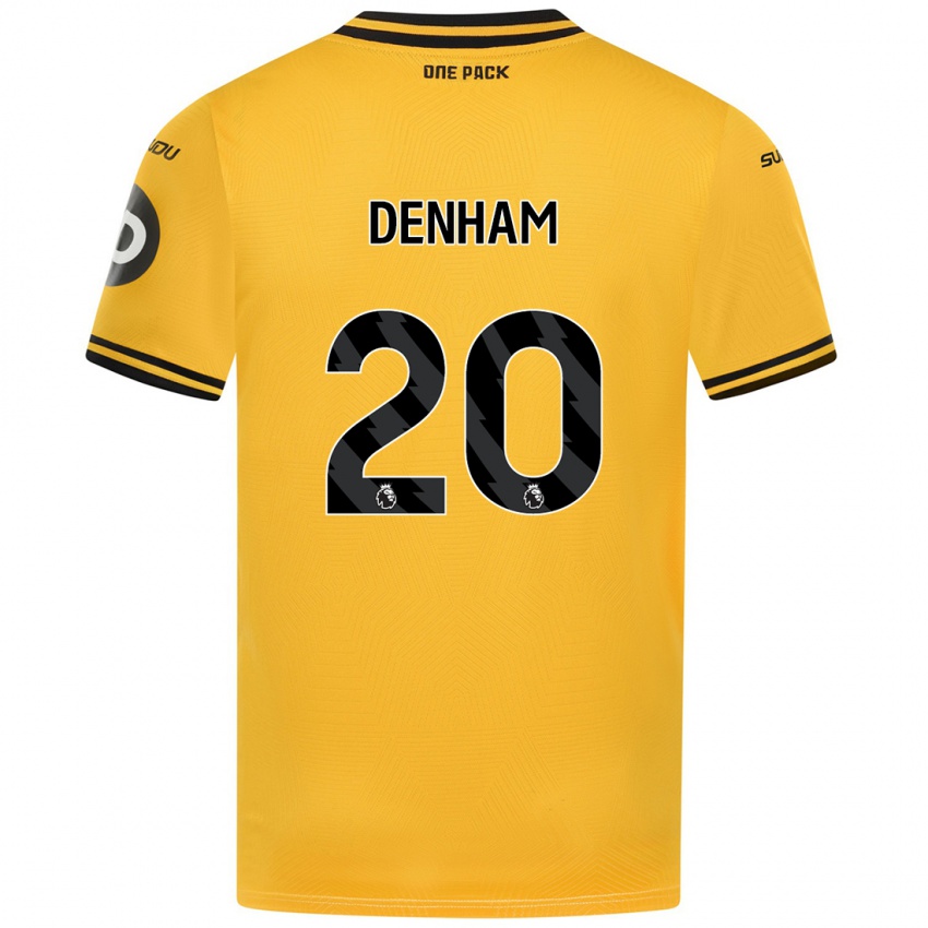 Enfant Maillot Ania Denham #20 Jaune Tenues Domicile 2024/25 T-Shirt Belgique