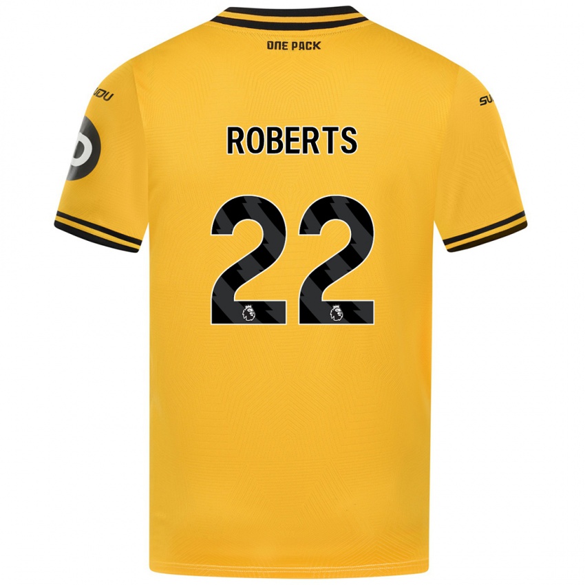 Enfant Maillot Beth Roberts #22 Jaune Tenues Domicile 2024/25 T-Shirt Belgique