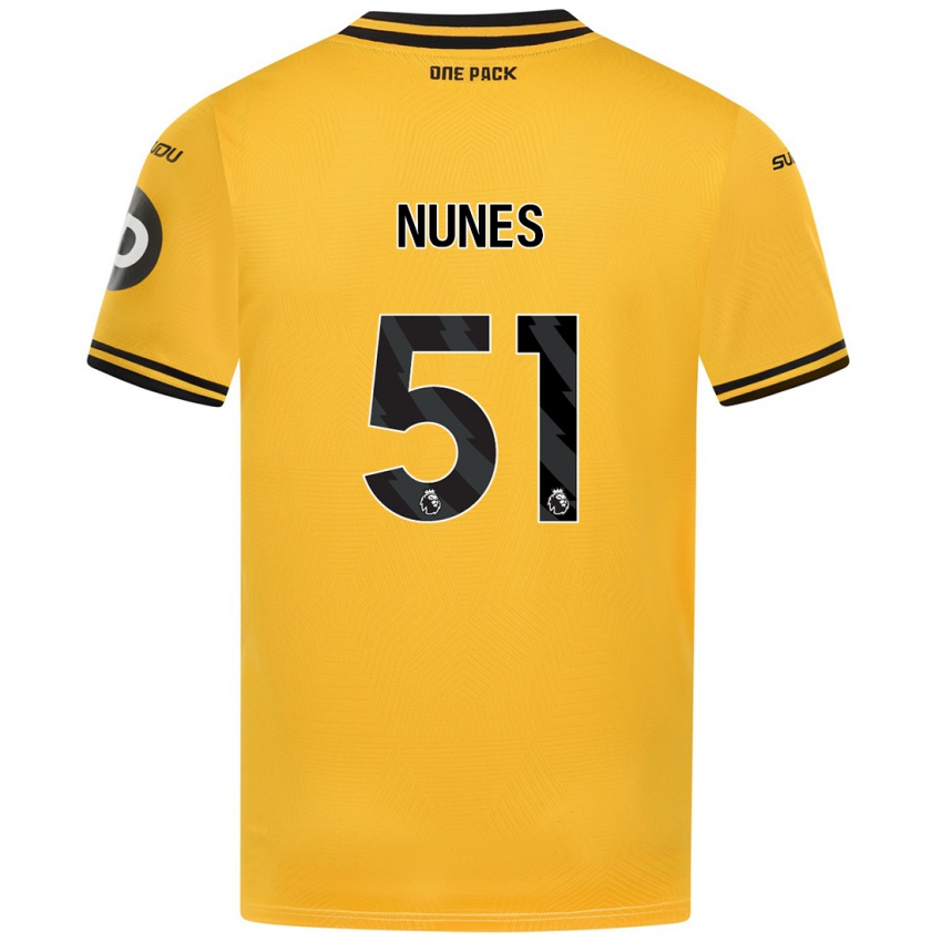 Enfant Maillot Grazi Nunes #51 Jaune Tenues Domicile 2024/25 T-Shirt Belgique