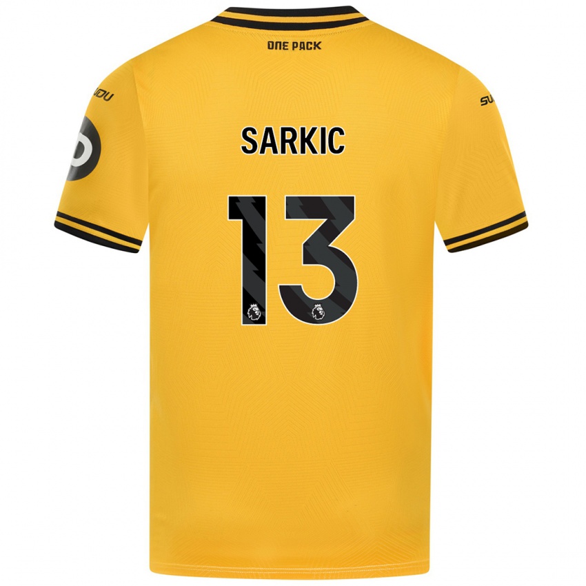 Enfant Maillot Matija Sarkic #13 Jaune Tenues Domicile 2024/25 T-Shirt Belgique