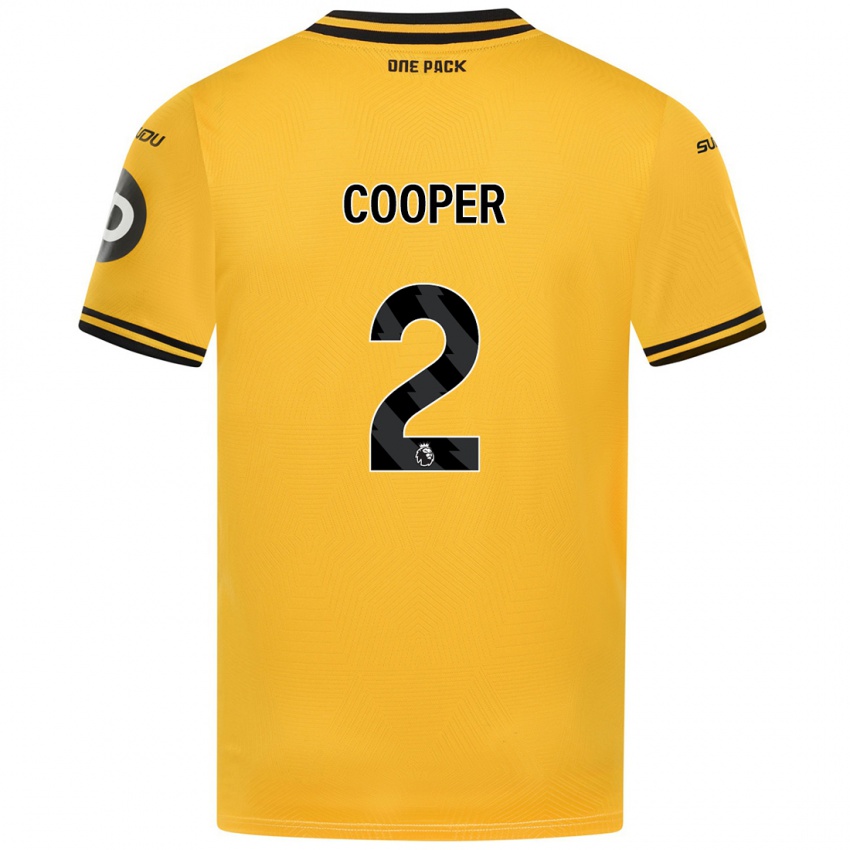 Enfant Maillot Laura Cooper #2 Jaune Tenues Domicile 2024/25 T-Shirt Belgique