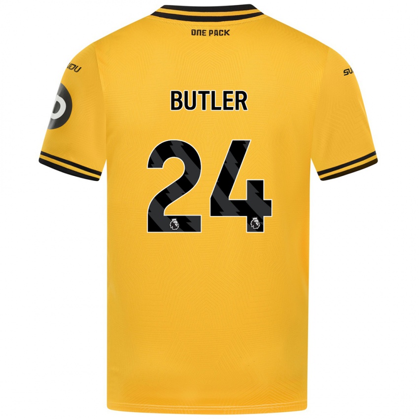 Enfant Maillot Elli Butler #24 Jaune Tenues Domicile 2024/25 T-Shirt Belgique