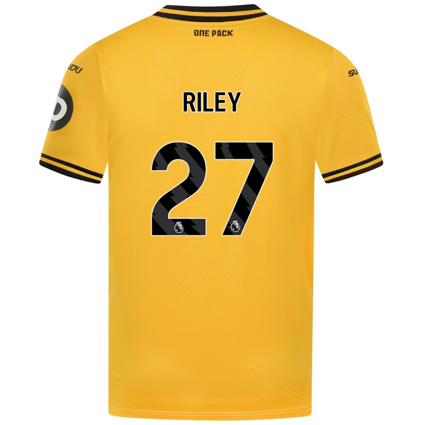 Enfant Maillot Lauren Riley #27 Jaune Tenues Domicile 2024/25 T-Shirt Belgique