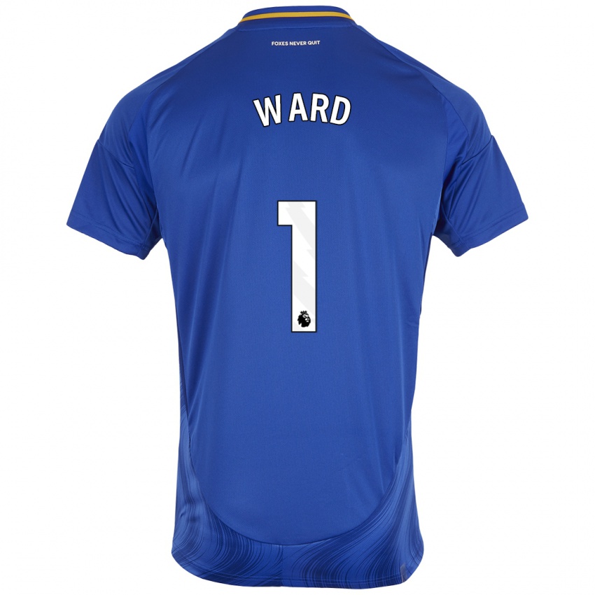 Enfant Maillot Danny Ward #1 Bleu Blanc Tenues Domicile 2024/25 T-Shirt Belgique