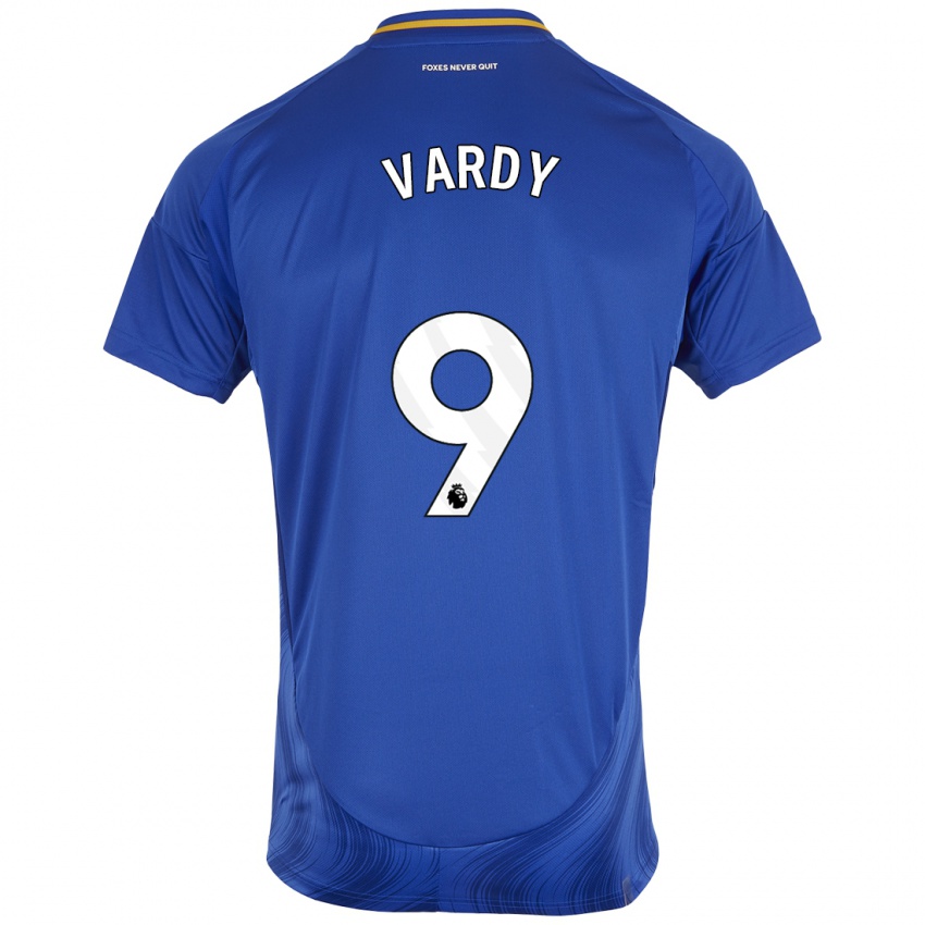 Kinder Jamie Vardy #9 Blau Weiß Heimtrikot Trikot 2024/25 T-Shirt Belgien