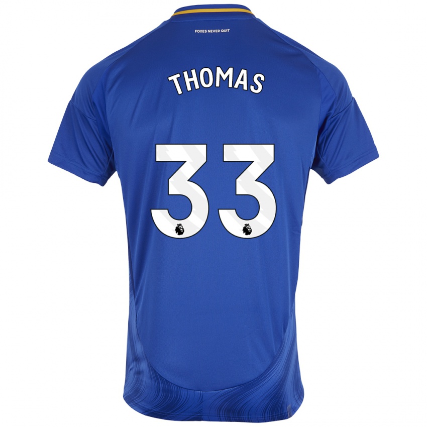 Kinder Luke Thomas #33 Blau Weiß Heimtrikot Trikot 2024/25 T-Shirt Belgien